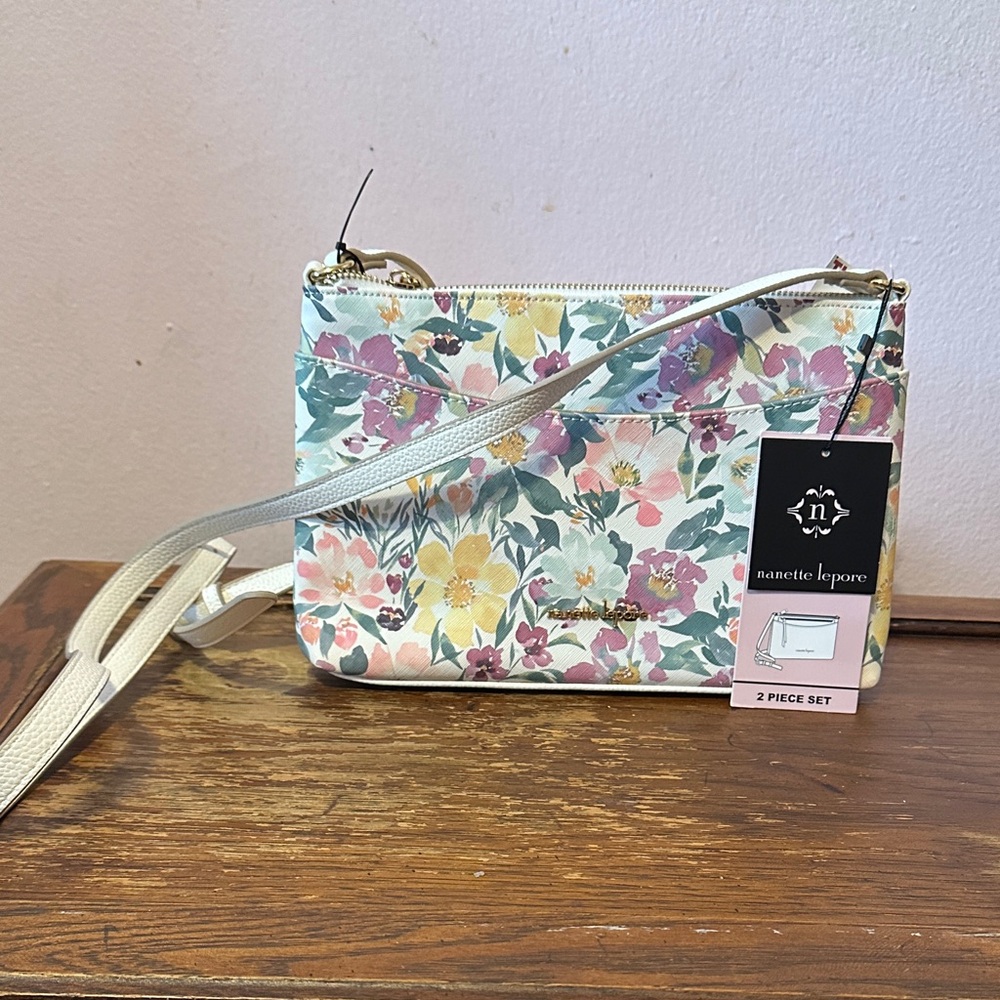 Nanette Lepore Floral Crossbody Bag - Pink and Yellow